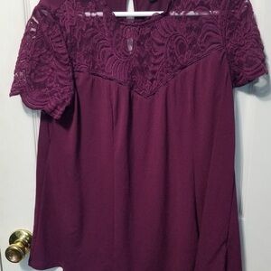 Torrid Deep Purple Lace Blouse